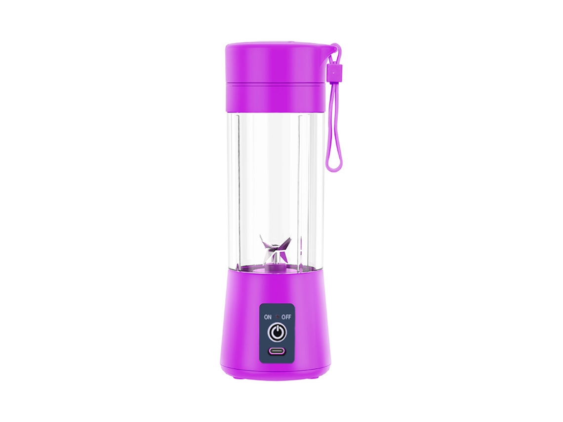 Exprimidor doméstico pequeño y recargable, mini exprimidor de vaso Mdug (morado)