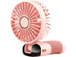Mini Ventilador De Escritorio Usb Portátil Plegable Para Colgar Al Cuello 5 Velocidades Recargable Por