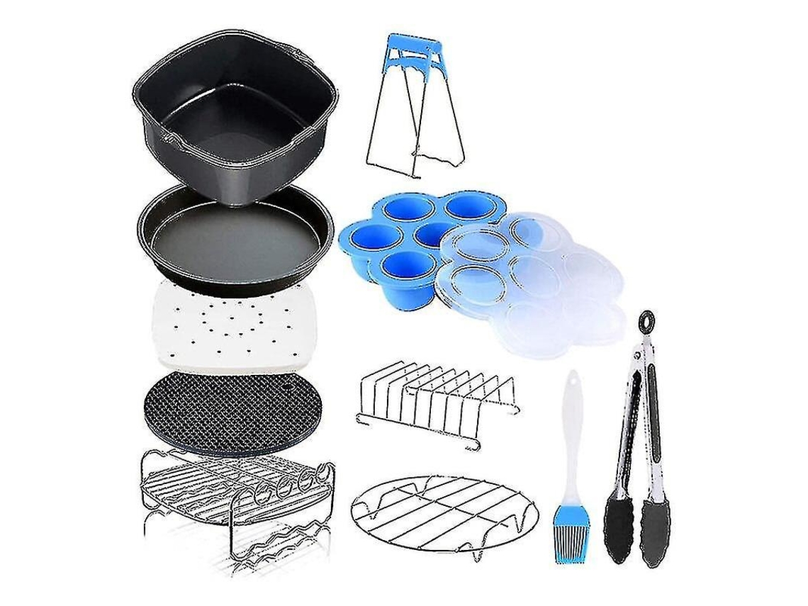 Juego de accesorios para freidora de aire cuadrada, 11 piezas, adecuado para freidora de aire Cosori y otras freidoras de aire cuadradas y horno Ns2 CUICH