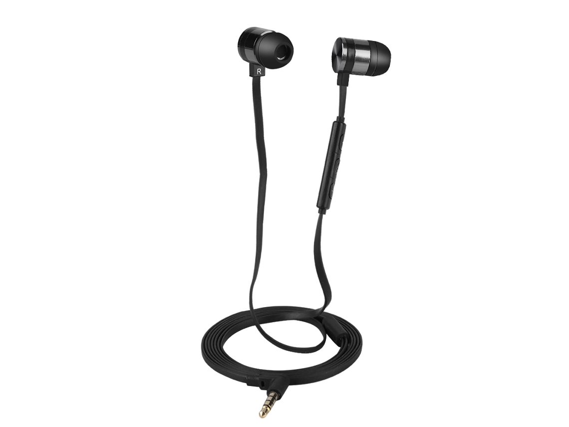 Auriculares Intrauditivos De Alta Elasticidad Con Cable Antienredos Y Control Cableado