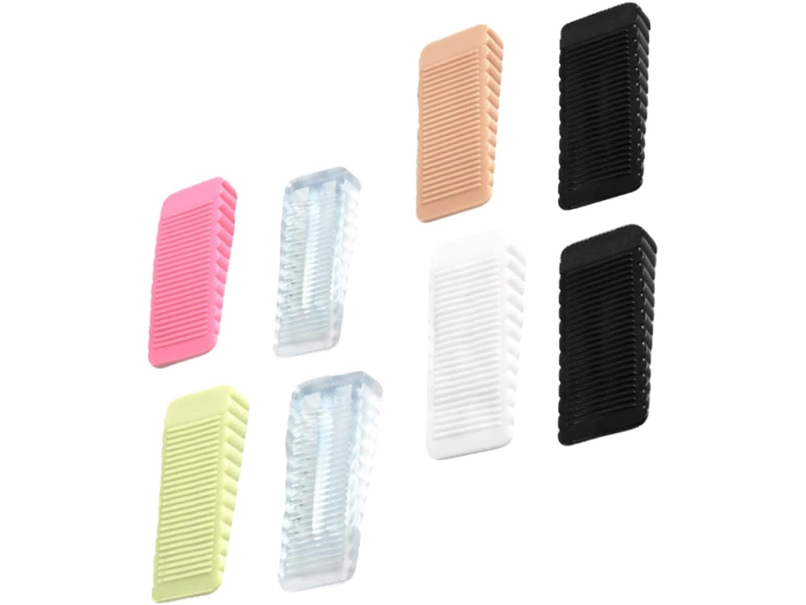 Juego De 8 Protectores De Puerta De Goma Transparentes Y Antideslizantes Para Uso Doméstico.