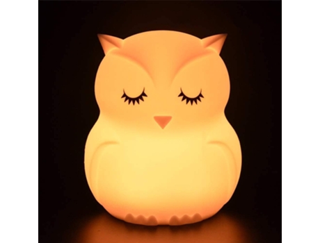Lámpara Owl Mediana de Silicona - Versión Recargable con Control Remoto - 0.35W (Alimentada)