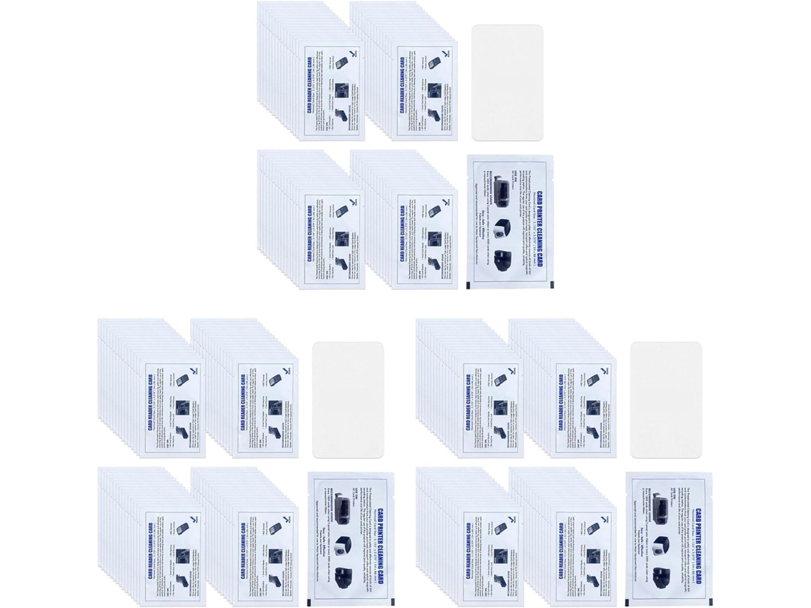 Tarjetas De Limpieza Para Lector De Tarjetas Cr80, Limpiador De Doble Cara, 150 Unidades