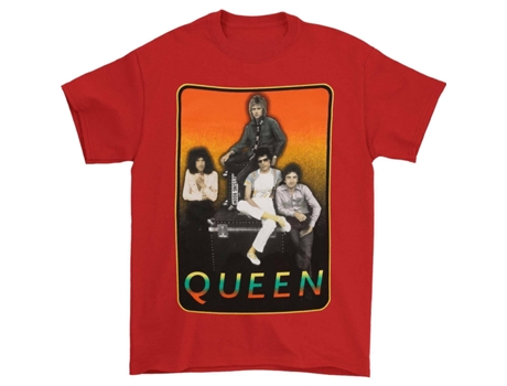 Camiseta ROCKINSTONE con marco retro Queen (L)