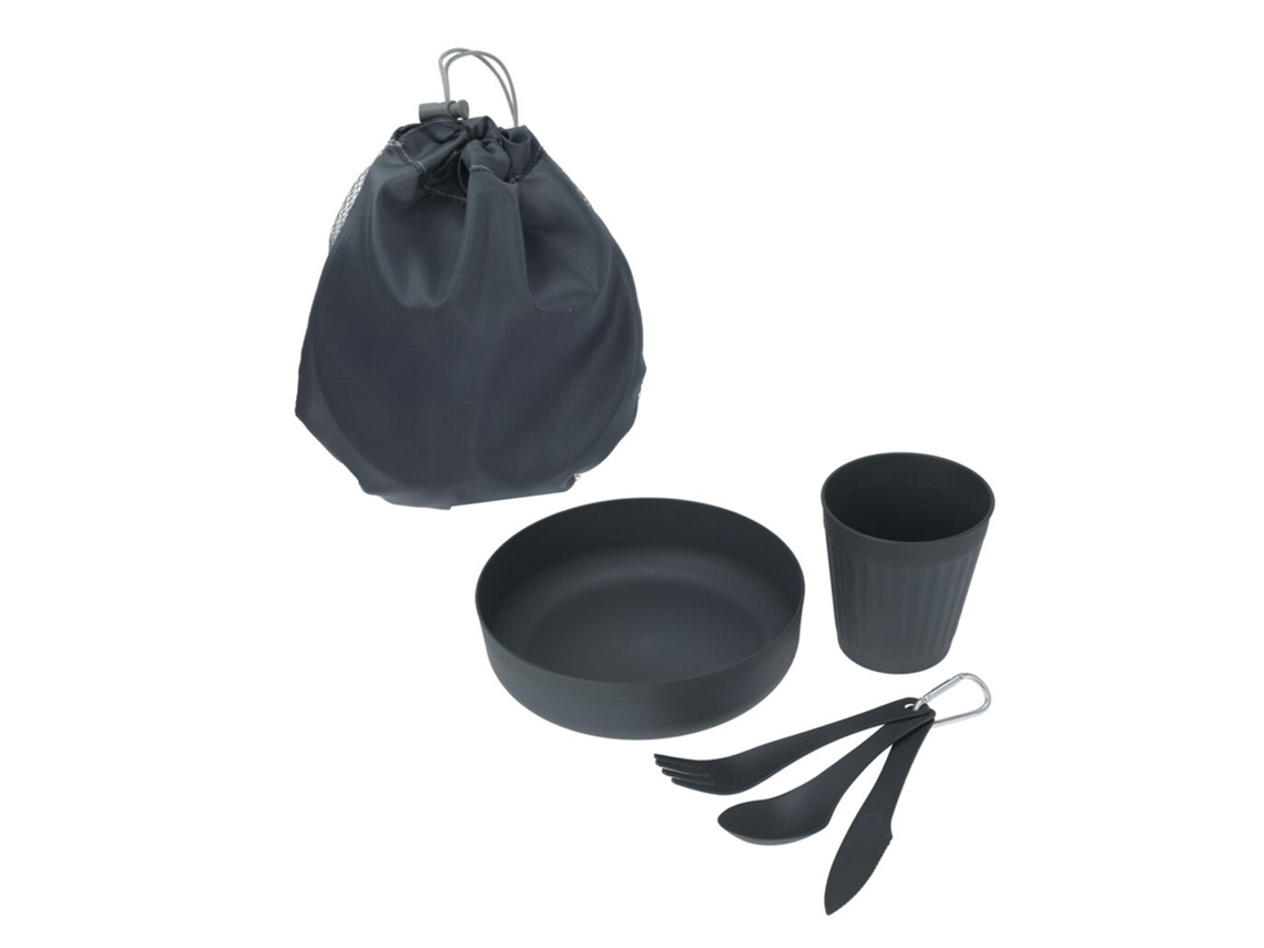 Juego De 6 Piezas De Camping Bol ,taza, Bolsa De Almacenaje Y Cubiertos