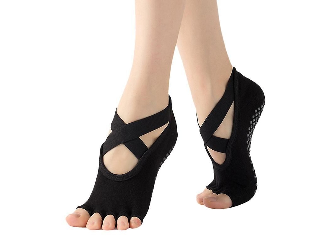 2026-calcetines Antideslizantes Mujer Punta Abierta Para Yoga Pilates Ballet Gimnasia Danza Talla Única