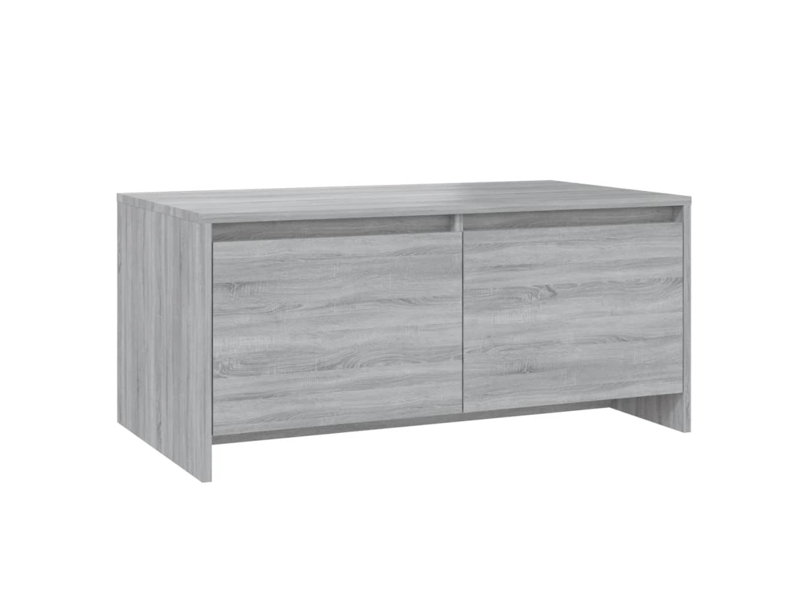 Mesa de centro Sonoma MAISON EXCLUSIVE, con detalles en madera gris (90 x 50 x 41,5 cm)