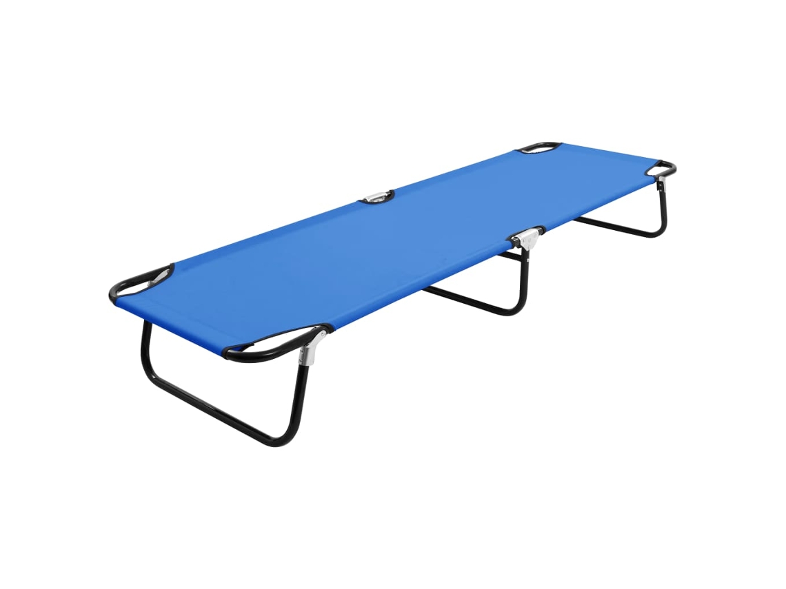 Tumbona plegable Mueble para patio Asiento de jardín acero azul