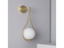 Lámpara de Pared ILUZZIA (Dorado - Aluminio, Cristal - 48.5x20x21 cm)