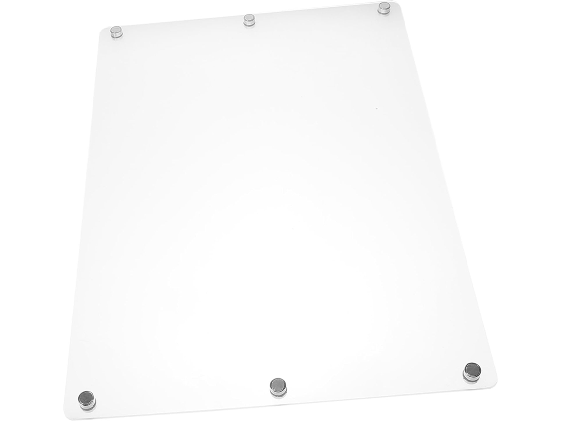 Planificador Mensual Magnético Transparente Borrable Para Refrigerador - Gris Pizarra