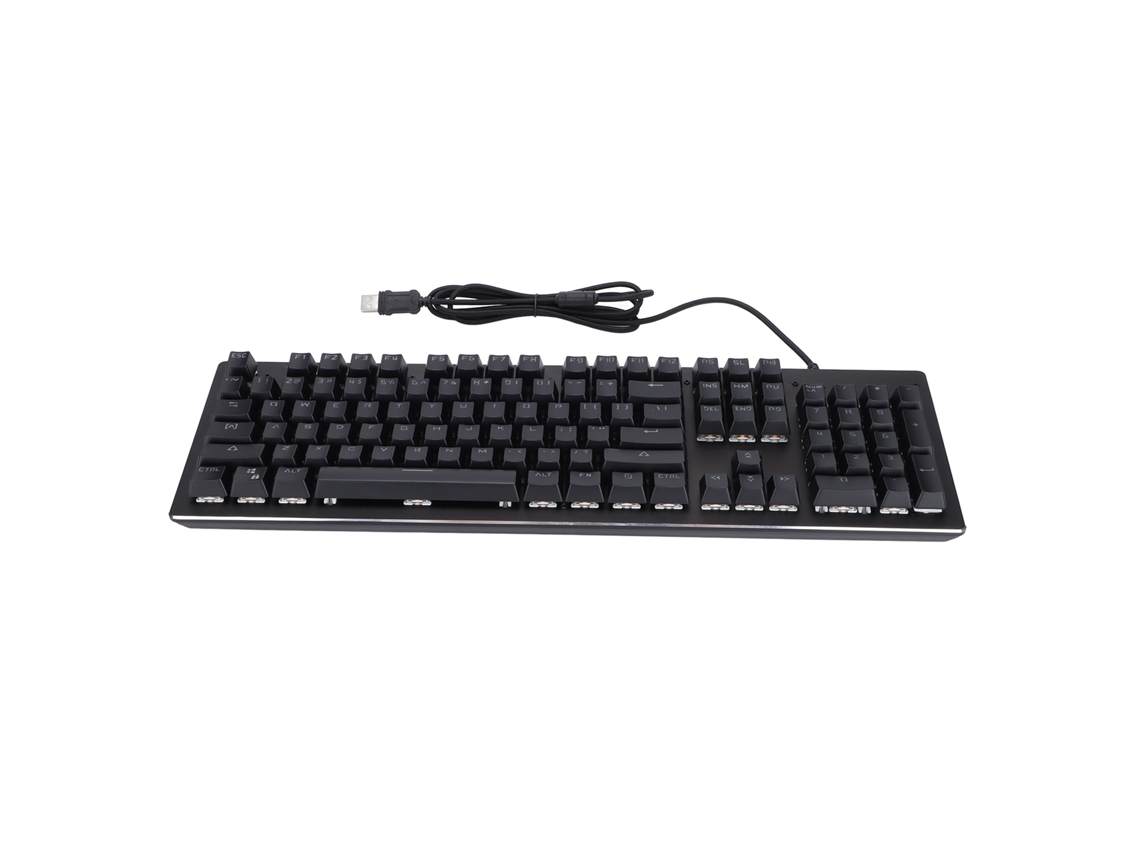 Teclado Mecânico Gamer 104 Teclas Rgb Iluminação Usb Com Fio Carregamento Sem Fio Preto