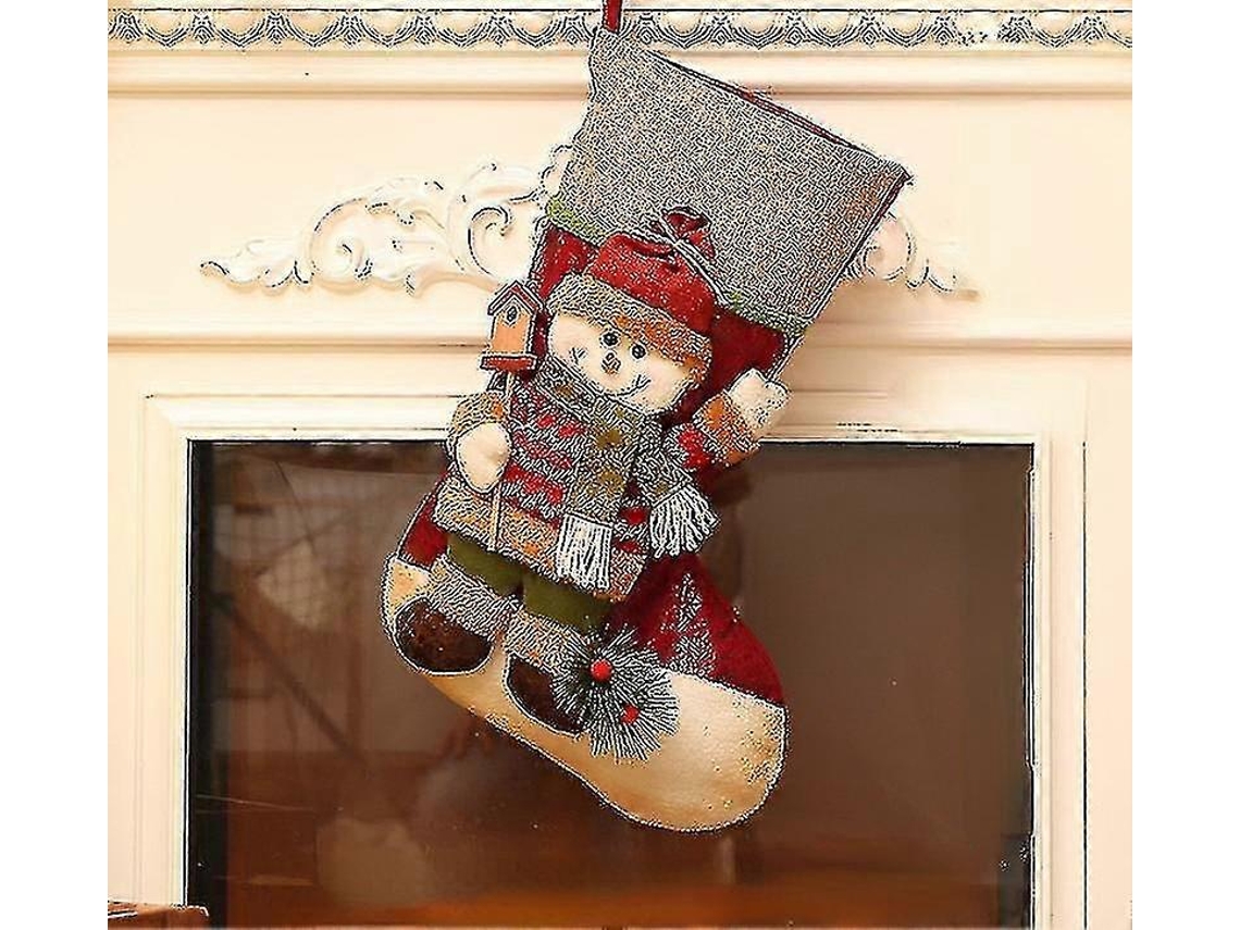 Bolsa de regalo grande para calcetines navideños, colgante de regalo navideño, bolsa de regalo infantil para dulces. Hengjian