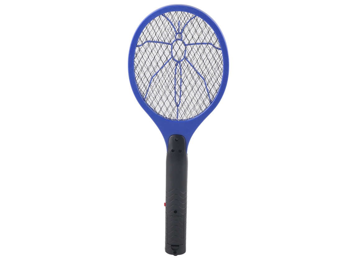Raqueta eléctrica inalámbrica azul para matar mosquitos e insectos