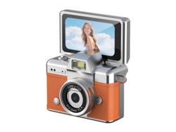 Cámara Infantil Retro Czhhmart Con Pantalla Abatible, Tarjeta De Memoria No Incluida (naranja)