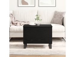 Mesa De Café Elevable Negro Roble 60x44,5x45 Cm Madera Elaborada