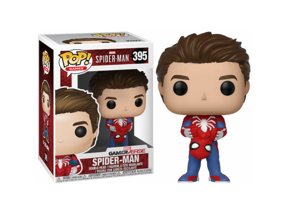 Figura Funko Pop de Spider-Man desenmascarado de Marvel