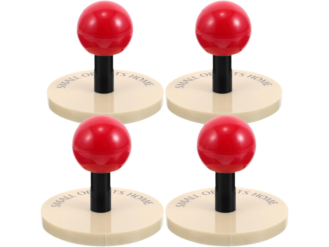 Juego De 4 Ganchos Adhesivos De Plástico Rojo Para Pared, No Requieren Perforación, Duraderos,