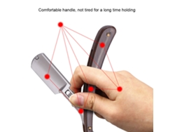 Navaja Recta De Barbear De Acero Inoxidable Segura Y Plegable Para Afeitar Cejas, Barba, Cortar Pelo - Herramienta De Afeitado