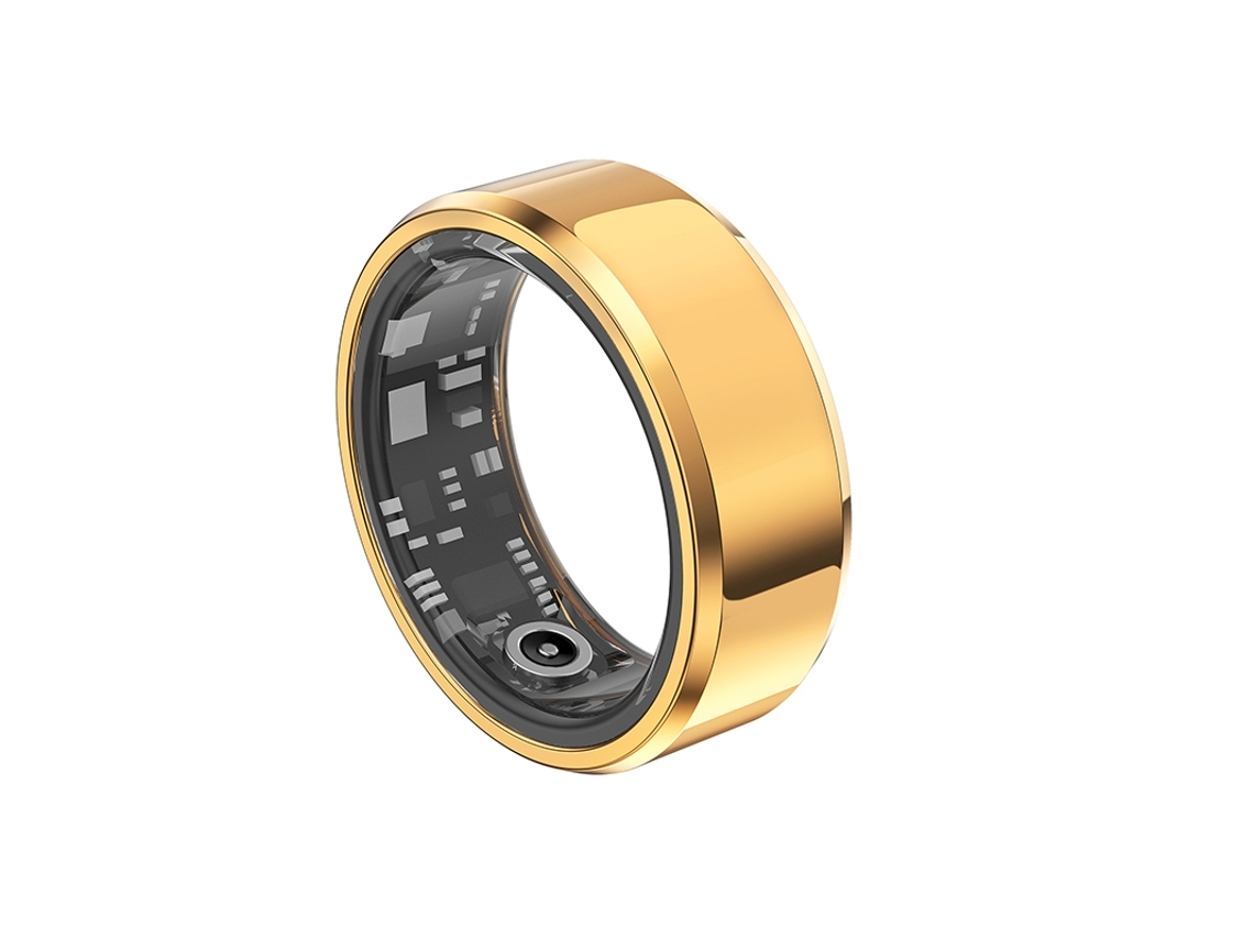 Anillo inteligente Sr01 de titanio con monitor de salud, 8 pulgadas de oro
