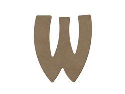 Letra W mayúscula de madera MDF para decoración - 8 cm