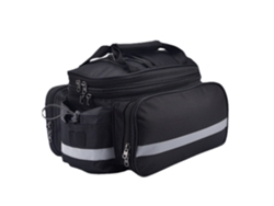 Bolsa Para Portaequipajes Trasero De Bicicleta Cycling Companion Con Ribete Reflectante, Tela Oxford Impermeable Y Lona Soldada, Compartimento Expandi