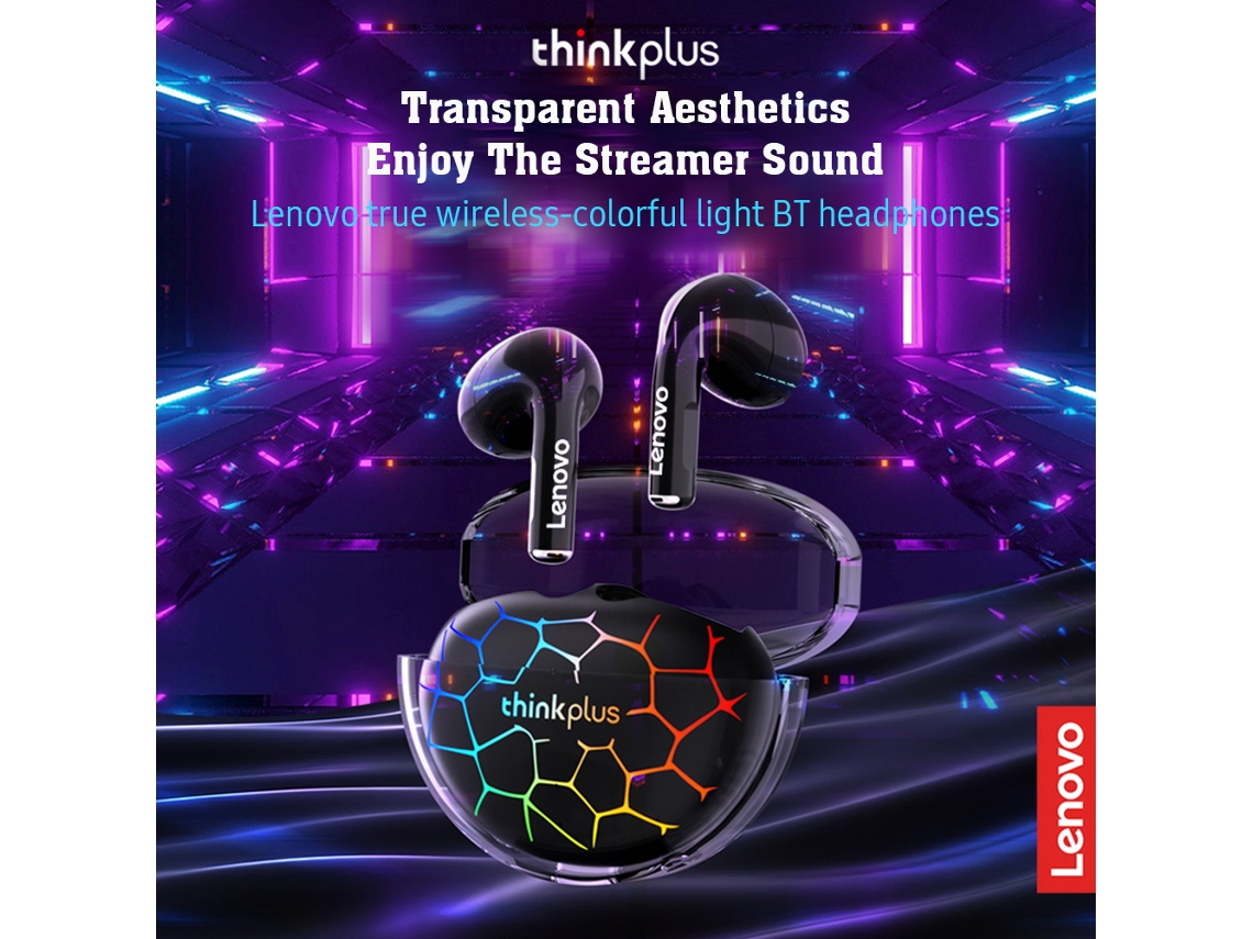 Fones De Ouvido Thinkplus Lp80 Pro Bluetooth 5.3 Com Iluminação Rgb Bateria Longa Microfone Claro
