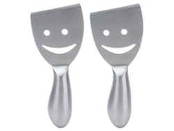 2 Raspadores De Queso Multifuncionales De Acero Inoxidable Con Diseño De Sonrisa Para Repostería En La Cocina.