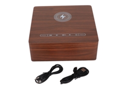Reloj Despertador Con Altavoz Bluetooth, Altavoz Bluetooth Inalámbrico De Madera Para Dormitorio, Mesita De Noche U