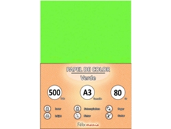 80Gr A3 Papel Verde 500 Hojas