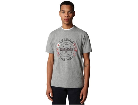 Camiseta de Hombre NAPAPIJRI Salya Nautica Gris (S)