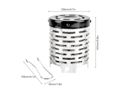Manta Calefactora Portátil De Acero Inoxidable Para Acampar Al Aire Libre Con Asa, Mini Estufa Para Tienda De Campaña.