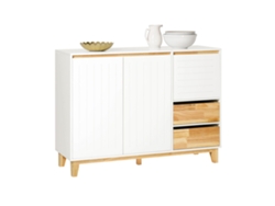 Aparador SOBUY (120 x 40 x 90 cm - MDF - Blanco)