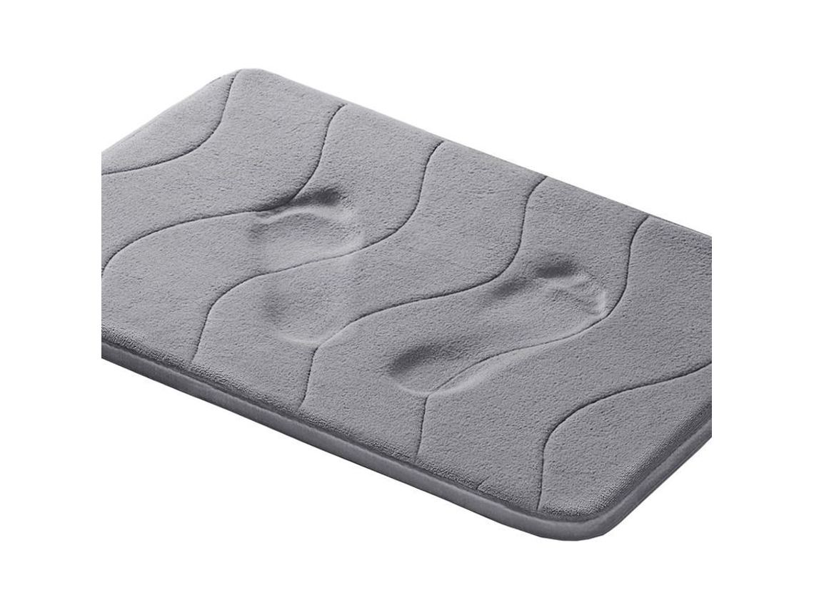 2026-almohadilla De Baño De Espuma De Memoria Antideslizante Suave Absorbente Lavable A Máquina 24x17 Pulgadas Gris