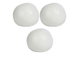 Rebe-3 Piezas Pelotas De Malabares De Pu Set Para Principiantes Y Profesionales (blanco)