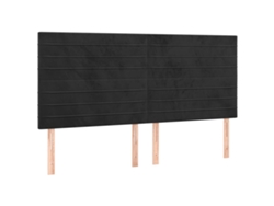 Maison Exclusive - Cabecero Terciopelo Negro 200x5x118/128 Cm