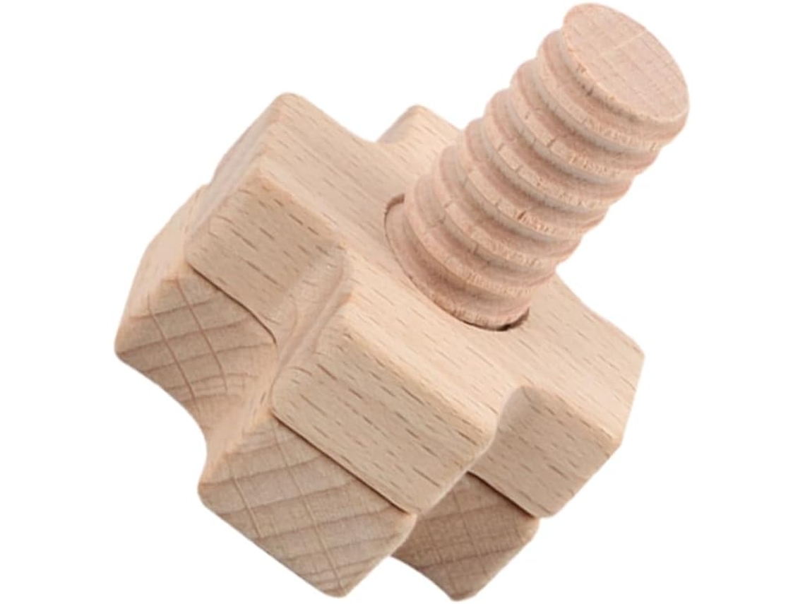 Juguete Educativo De Madera Con Tornillos Para Niños Pequeños, Forma Geométrica De Cruz