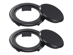 2 Juegos De Aro Y Tapa Para Orificio De Sombrilla De Mesa De Patio De 2 Pulgadas (negro)
