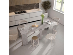 Mesa Consola Extensible SKRAUT HOME 220 para 10 comensales (Cemento - 77 x 58 x 90 cm)