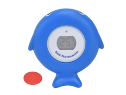 Termómetro electrónico LCD en forma de pez para baño de bebé, bañera y piscina
