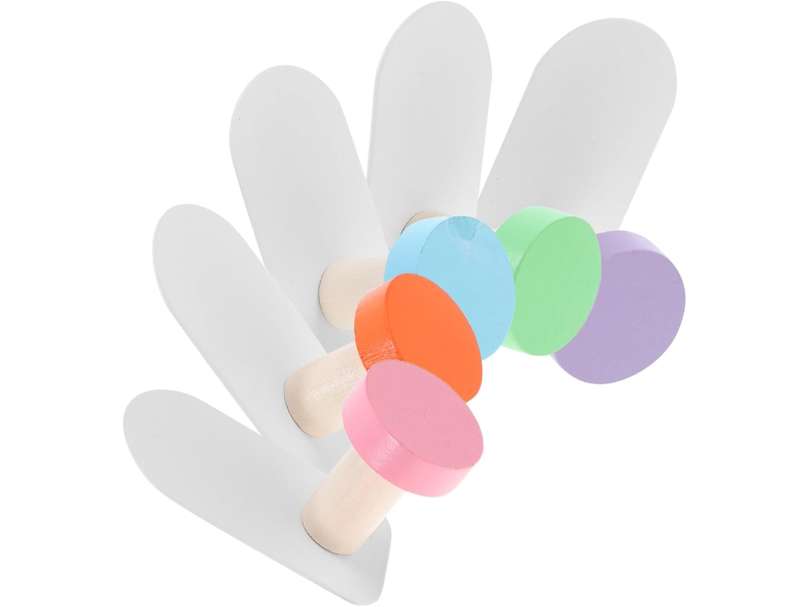 Juego de 5 ganchos autoadhesivos de colores para niños, para montaje en pared, ideales para colgar sombreros y llaves CHABERLU