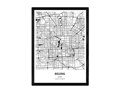 Poster NACNIC Mapa de Beijing China (A3)