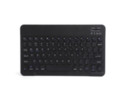 Teclado Bluetooth (conexão Sem Fio, Teclas Redondas) Universal Para Celulares E Ipads Com Bateria Integrada, Modelo Preto
