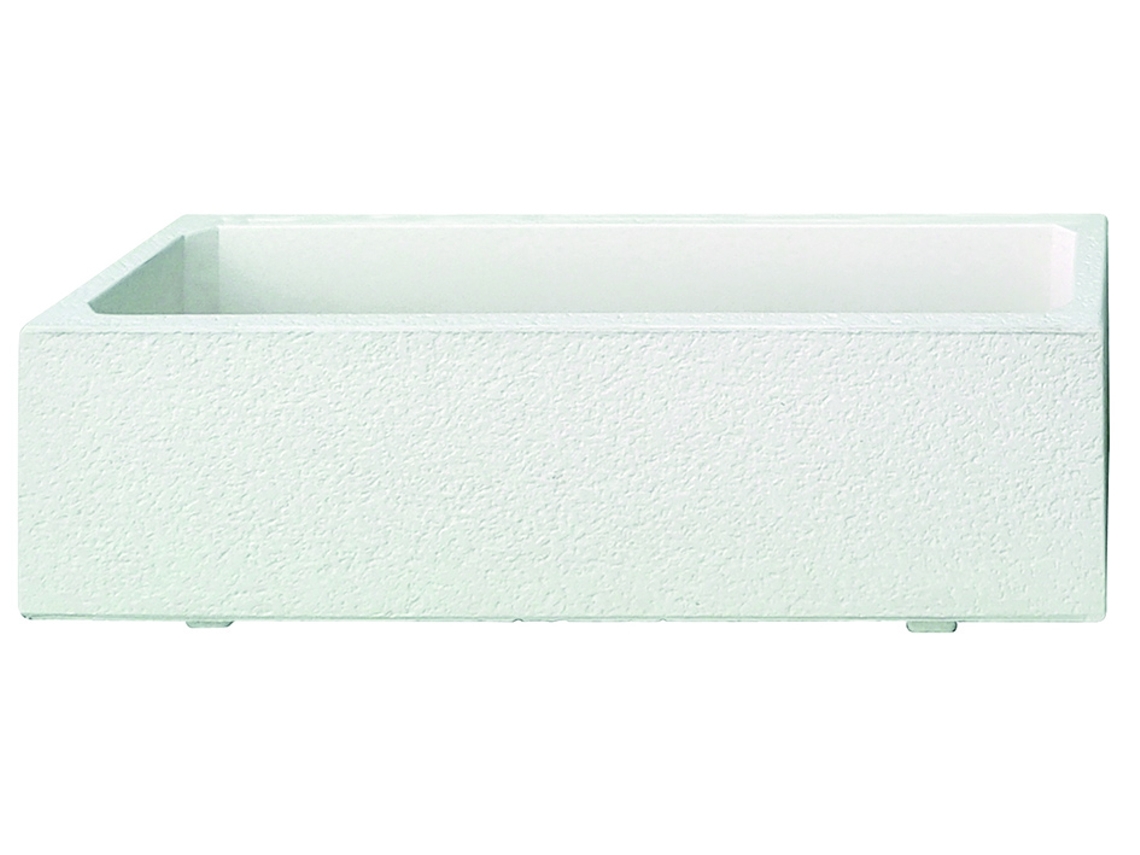 Jardinera de hormigón pintado de blanco - 110x25x28cm ARTICIMENTOS