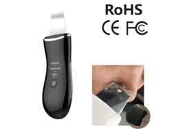(negro) Pelador Facial Ultrasónico, Limpieza Y Masajeador Facial Vibratorio Para El Hogar