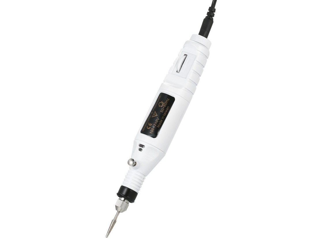 Mini herramienta de taladro amoladora eléctrica, pluma de grabado rotativa de velocidad Variable, juego de herramientas de tallado para pulido y fresado, 100V-240V, 14 Uds. blanco