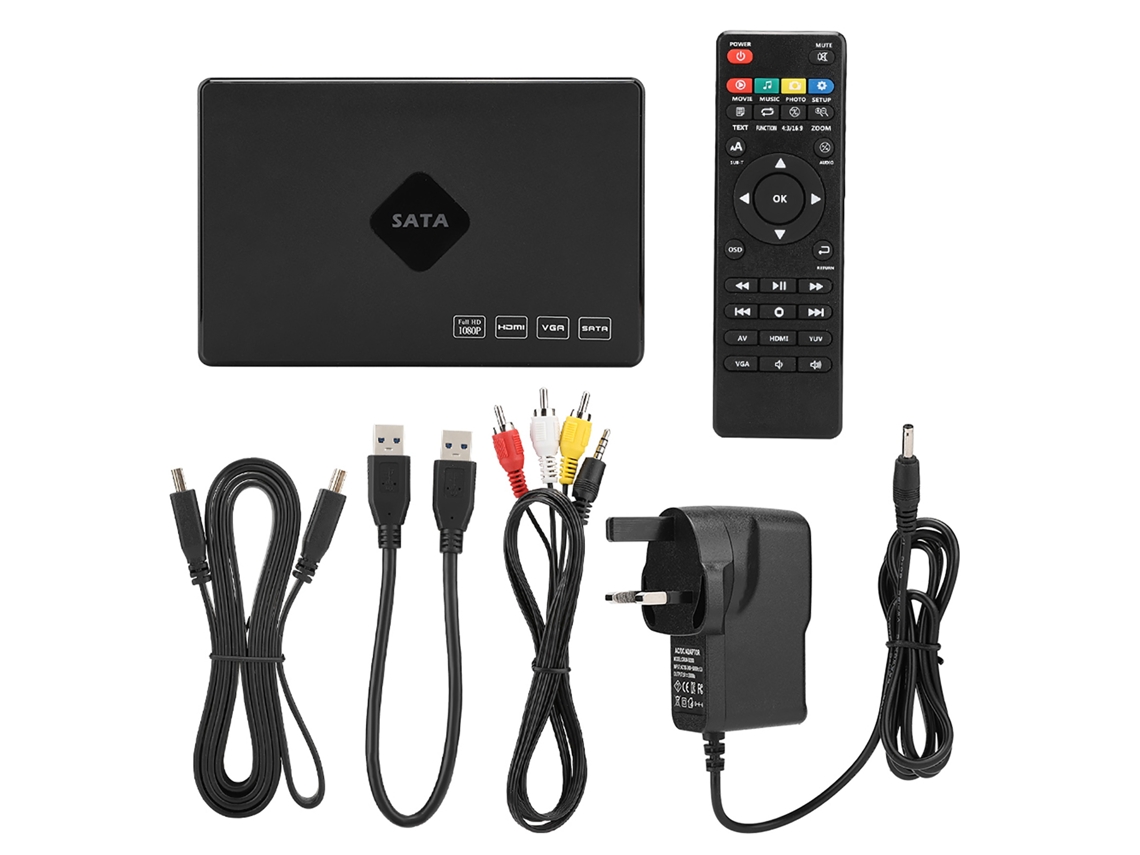 Reproductor multimedia HDD Full HD 1080p con SATA de 2,5 pulgadas