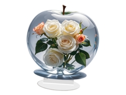 Decoración de mesa con diseño de rosas 2D para Casaslowmoose