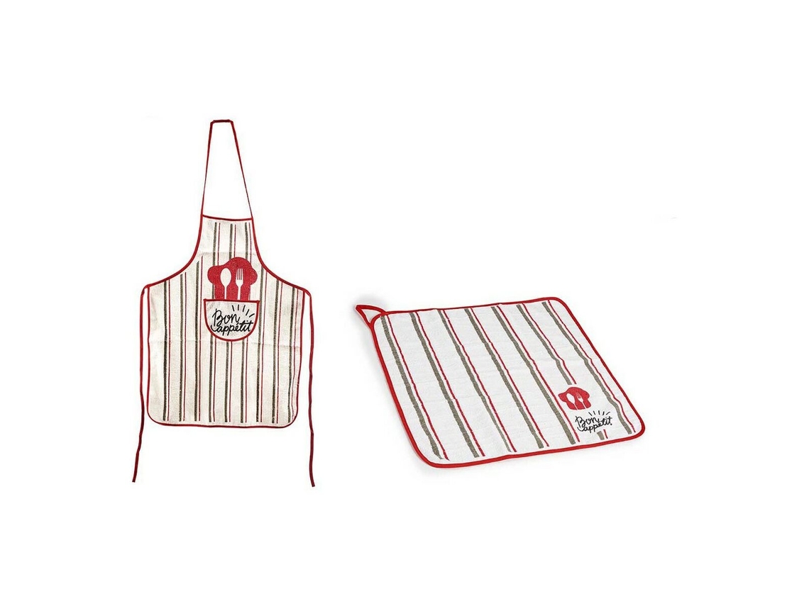 Set Delantal Paño de Cocina (2 pcs)