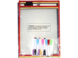 Juego De 10 Fundas Reutilizables A4 Verticales Transparentes Para Pizarra Blanca, Fabricadas En Pet De Alta Calidad.