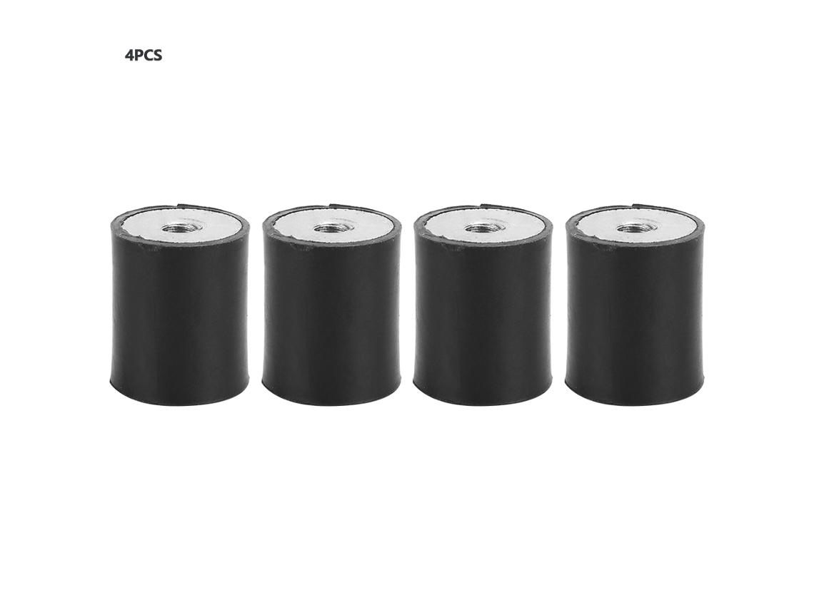 4 Piezas Montaje De Caucho No Tóxico Anti-vibración Aislador Bobina Amortiguador (dd20*25 M6)